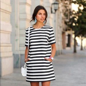 Stripe Dress in black and white